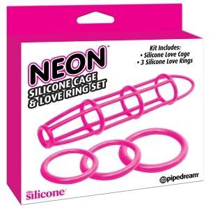 Silicone Cage Love Ring Set