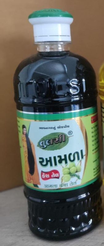Dark Green Tulsi Amla Hair Oil, for Hare Care, Feature : Nice Aroma