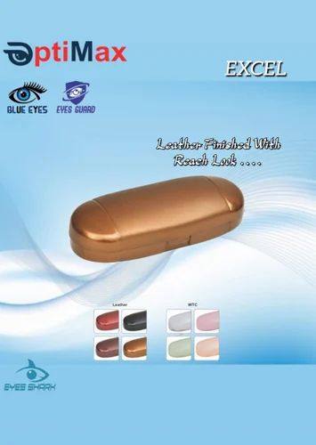 Golden Oval Plain Excel Plastic Spectacle Case, for Glasses Storage, Feature : Lightweight, Unbreakable