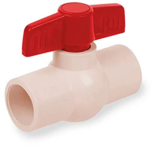 White Red Cpvc Ball Valve