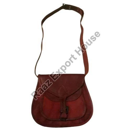 Plain Polished Ladies Leather Shoulder Bag, Size : Standard