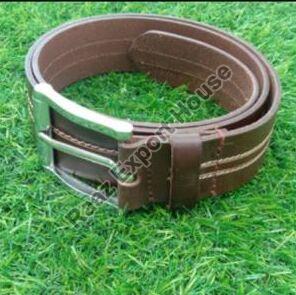 Mens Double Stitched Leather Belt, Feature : Smooth Texture, Shiny Look, Fine Finishing