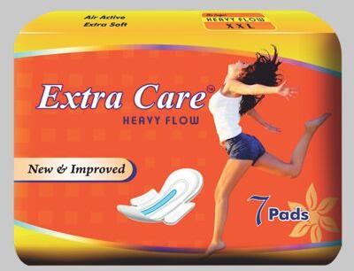 extra care heavy flow sanitary pads