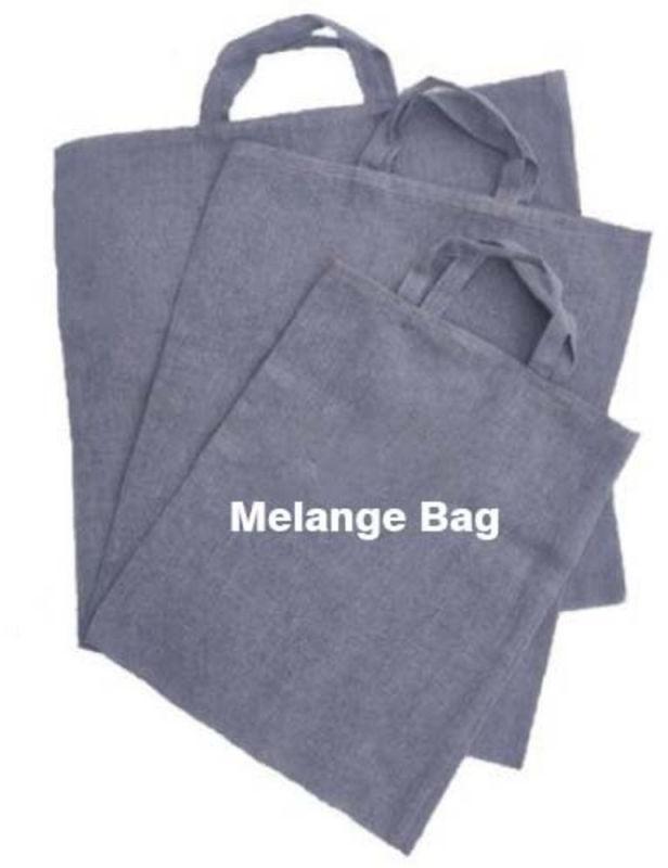Grey Melange Recycled Cotton Carry Bag, for Shopping