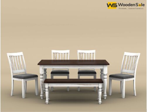 Sheesham Wood 6 Seater Dining Table Set