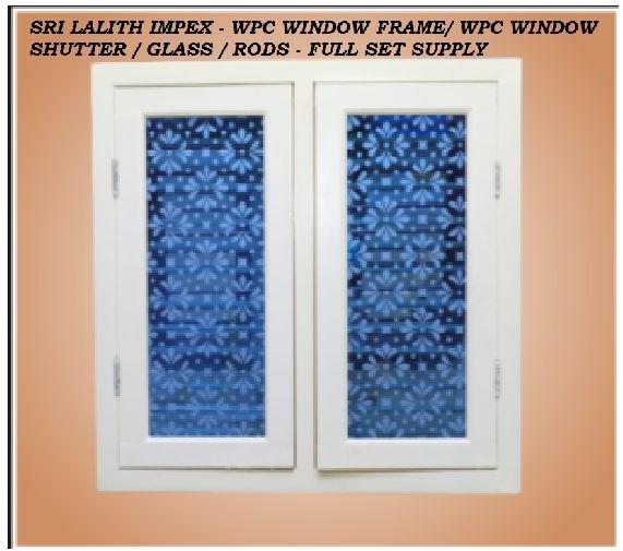 WPC WINDOW SHUTTER WPC WINDOW FRAME RODS GLASS SET 2 X 2