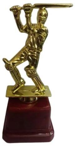 Star Marketing Plain Gold Plated Brass Cricket Tournament Trophy, Color : Brown Golden