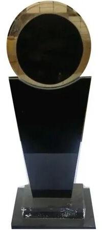 Star Marketing Black Golden Plastic Award Trophy, Pattern : Plain