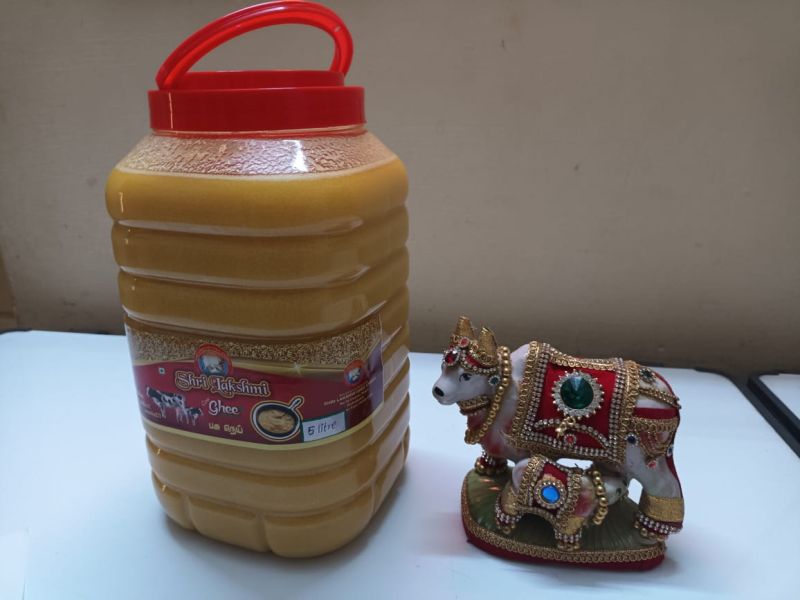 Light Yellow Liquid 5 ltr Pure Cow Ghee, for Cooking, Worship, Certification : FSSAI