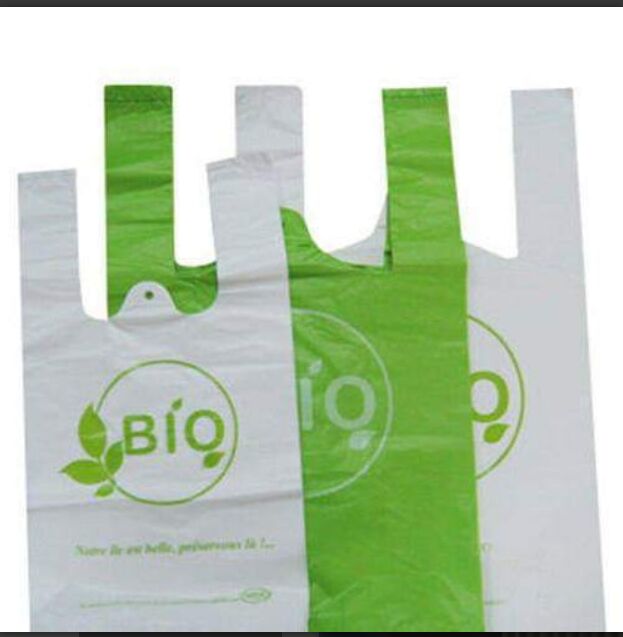 Plain PBAT compostable bags, Color : White