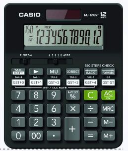 Casio mj 12gst gst calculator, Style : Digital