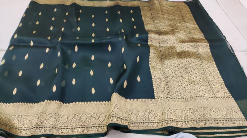 Blue Banarasi Silk Saree