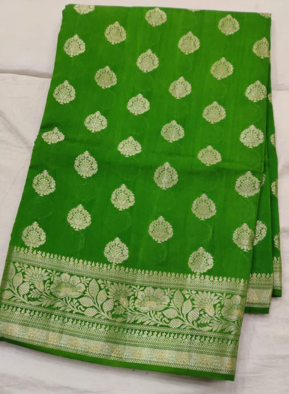Light Green Matka Silk Saree, Occasion : Festival Wear, Party Wear