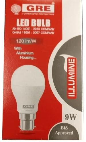 Round 5000-6500 K Aluminum Led Bulb, Lighting Color : Cool daylight