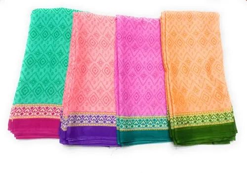 Cotton Unstitched Printed Casual Wear Nauvari Saree, Speciality : Easy Wash, Anti-Wrinkle, Shrink-Resistant