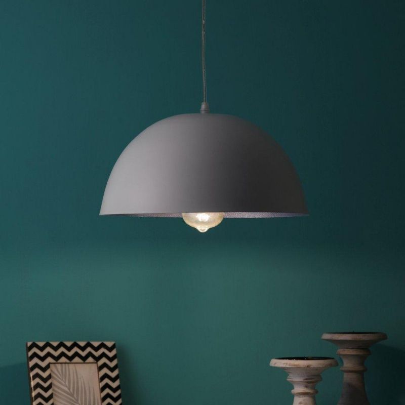 Round Polished Iron AL2054 Gray Pendant Light, Feature : Low Consumption, Decorative