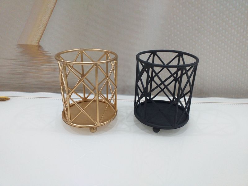 AL2063 Golden Iron Pen Holder, for Home