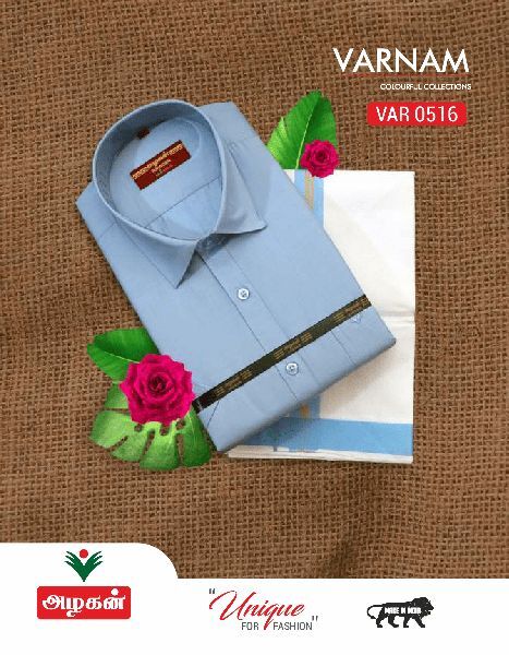 Varnam var 0517 blue shirt, Size : all sizes