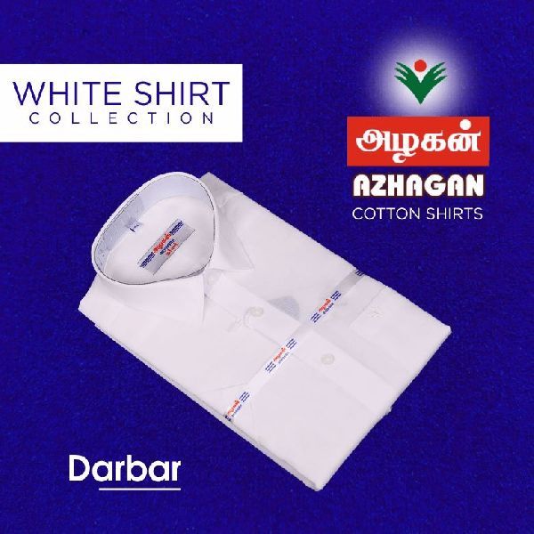 Plain Pure Cotton WHITE SHIRT DARBAR, Size : M, XL