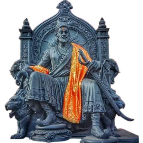 Non Printed Polished Marble chhatrapati shivaji maharaj statue, for Home Decoration, Temple, Worship