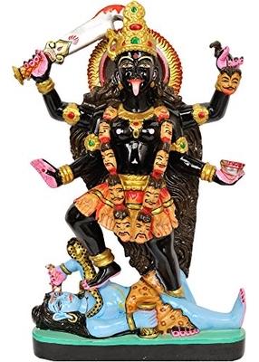 Black Non Printed Polished Marble Kali Maa Statue, for Worship Decorative, Style : Antique