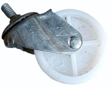 White Gray 8X3 Inch Plastic Caster Wheel