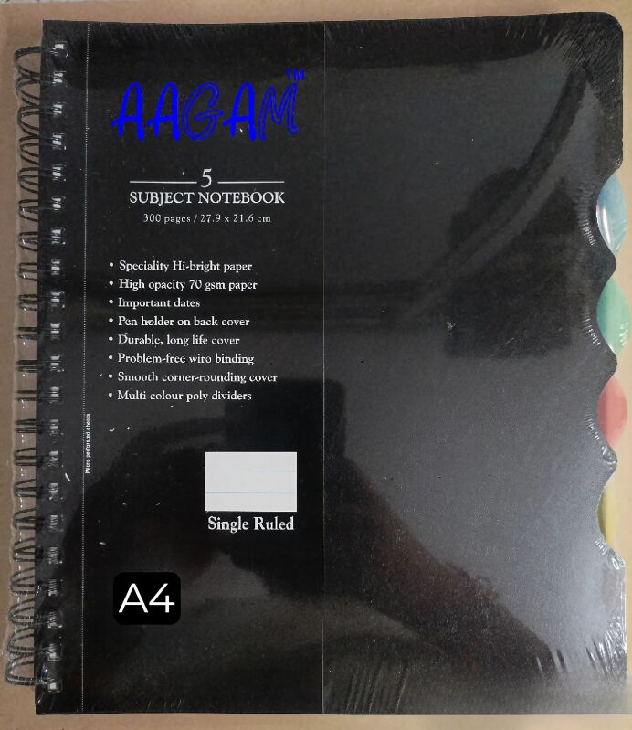 Rectangular Pvc Spiral Note Book A4, for Home, Office, Size : 10.98 x 8.5 inch, 10.98 x 8.5 inch