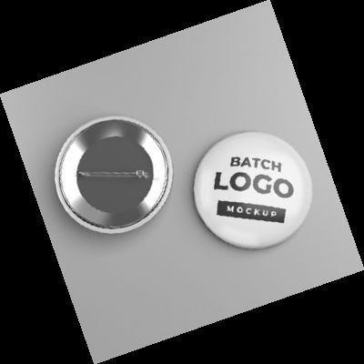 Grey 58mm Metal Round Promotional Button Badge, for Garments, Style : Non Magnetic