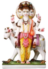 White Marble Lord Dattatreya Ji Statues