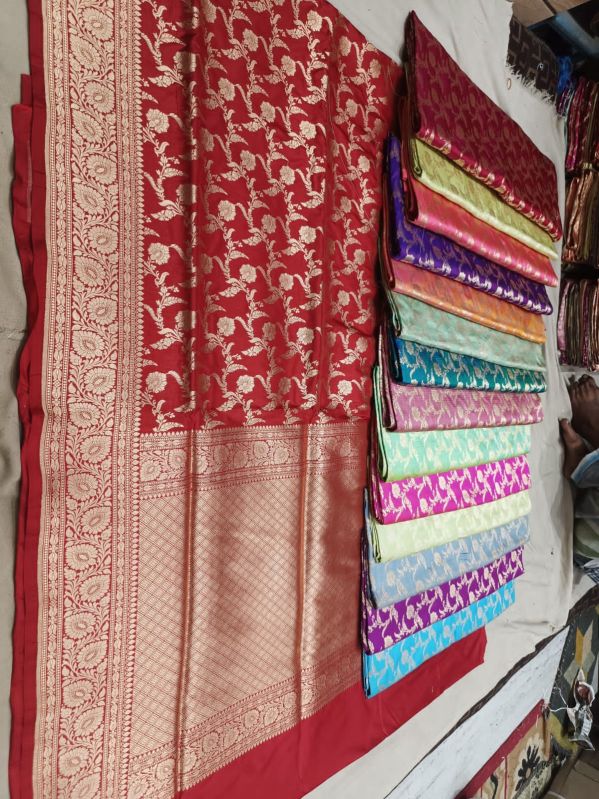 Pure banarasi katan silk saree, Speciality : Easy Wash, Dry Cleaning