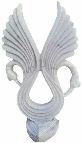 3 Feet White Marble Swan Statue, for Decoration, Speciality : Shiny, Dust Resistance