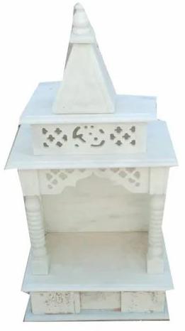 Indian Polished White Marble Stone Temple, for Worship, Size : Feet