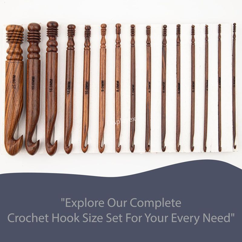 Wooden crochet Hook set of 15, Feature : Durable, Hard Structure