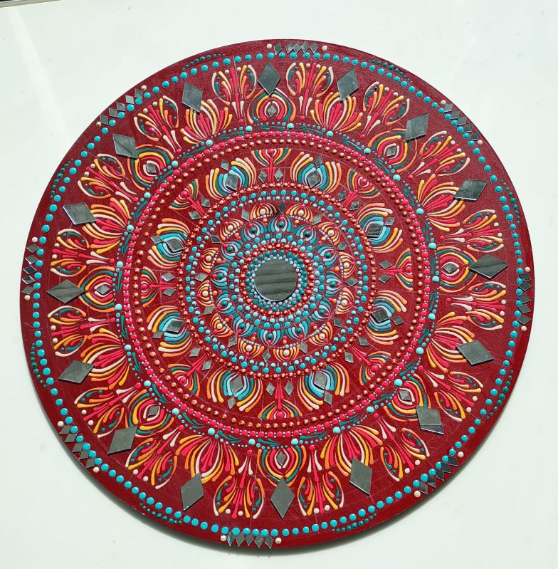 20 Inch Mandala, for Wall Decoration, Frame Shape : Round