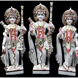 Gold Plated Marble RAM Darbar Statue