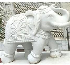 Marble Elephant Statue
