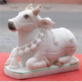 Marble Nandi Statue