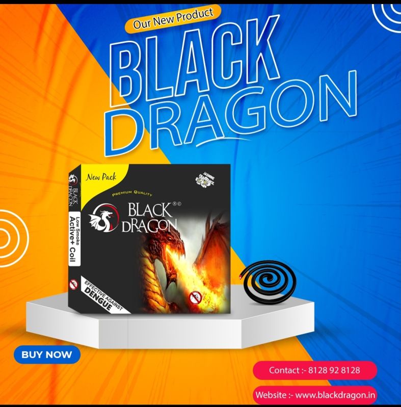 BLACK DRAGON MOSQUITO COIL, Packaging Size : 10Coils/Set