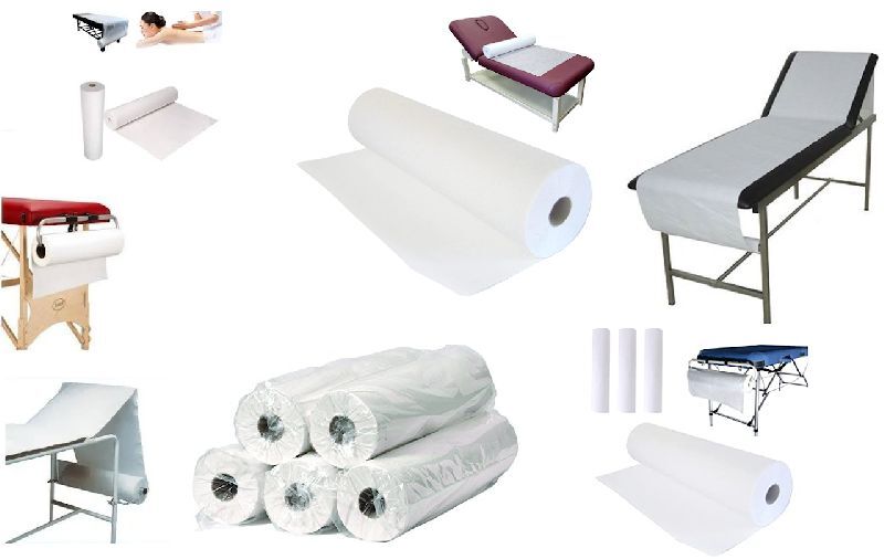 White Jk Hospital Tissue Paper Bed Roll, For Home, Hotels, Feature : Eco Friendly, Recyclable