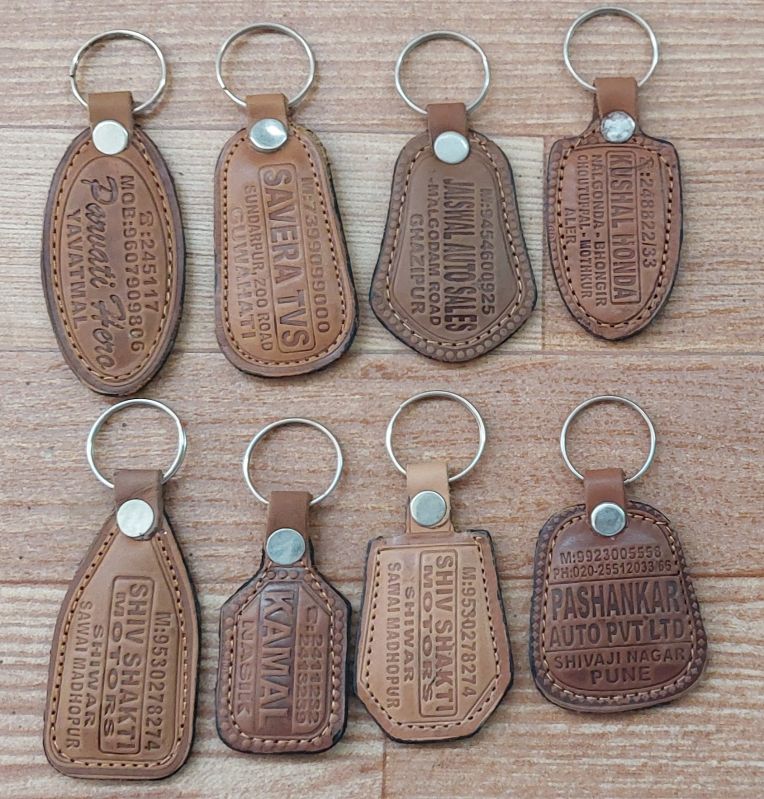 Multishape Customized Printed Leather Key Chain, Gender : Female, Male