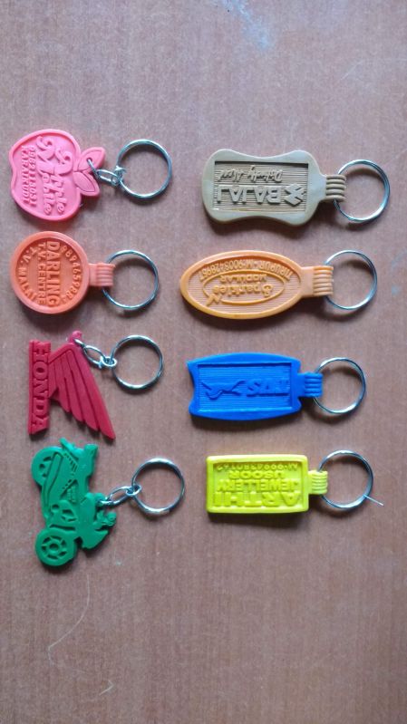 Multishape Printed Rubber Key Chains, Feature : Rust Proof