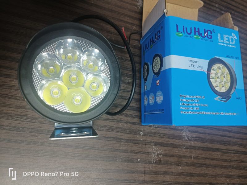 White Round Electric Headlight Bulb, For Automobile, Packaging Type : Box