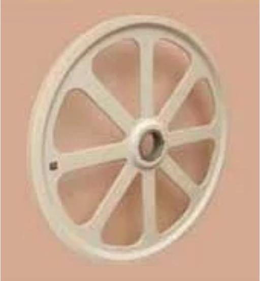 White Round Cast Nylon Wheel