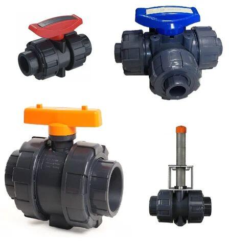 UPVC Ball Valves, for Measurement control, Water treatment, Ship building Food beverage