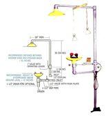 EYEWASH FOUNTAIN DRENCH SHOWER COMBINATION UNIT