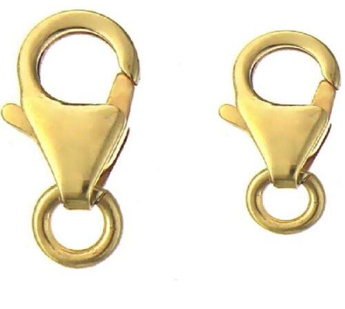 Gold Plated Sterling Silver 8mm Lobster Clasps
