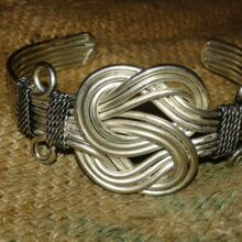 Crafted Bended Brass Wire Armlet