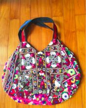 Shreeya Fineries Cotton Fabric Messenger Bag, Color : Multi
