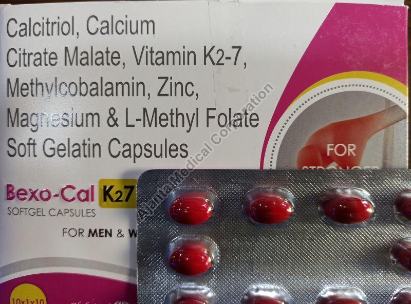 Bexo- Cal K27 Softgel Capsules, For Hospital, Clinical, Personal, Certification : Fssai Certified
