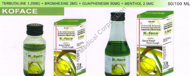 KOFACE SYRUP 50/100ML, for Clinical, Hospital, Personal, Form : Liquid